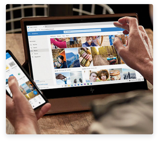 OneDrive sur une tablette